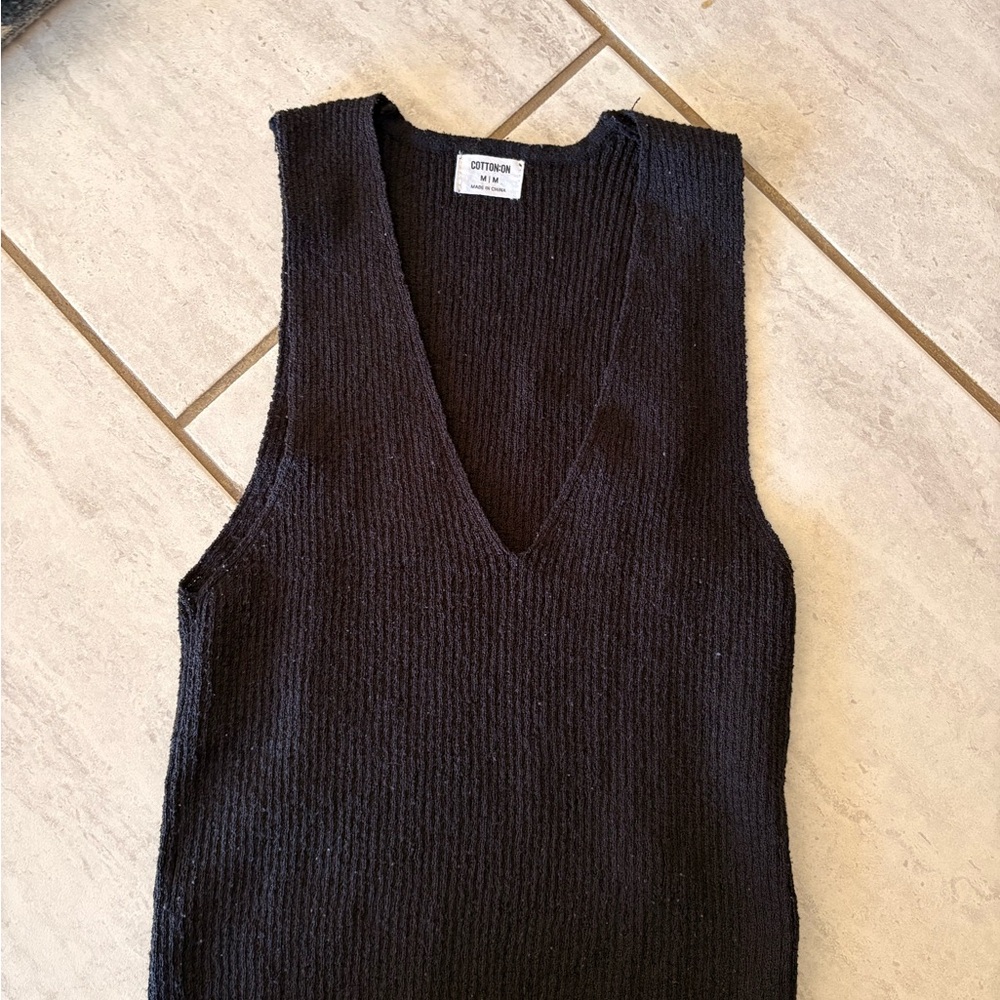 Cotton On Black Knit Tank Top